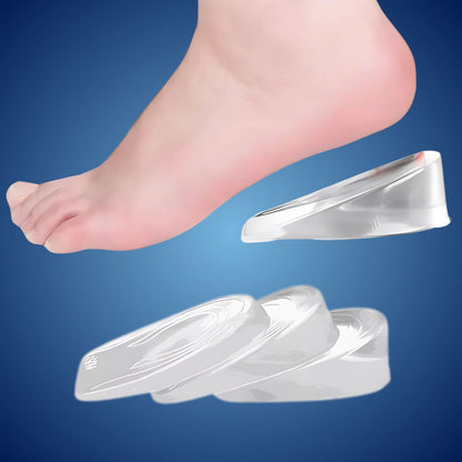 LiftComfort Silicone Gel Heel Lifting Inserts | Height Increase - Pain Relief for Plantar Fasciitis - Shock Absorption - Better Posture Kalsten