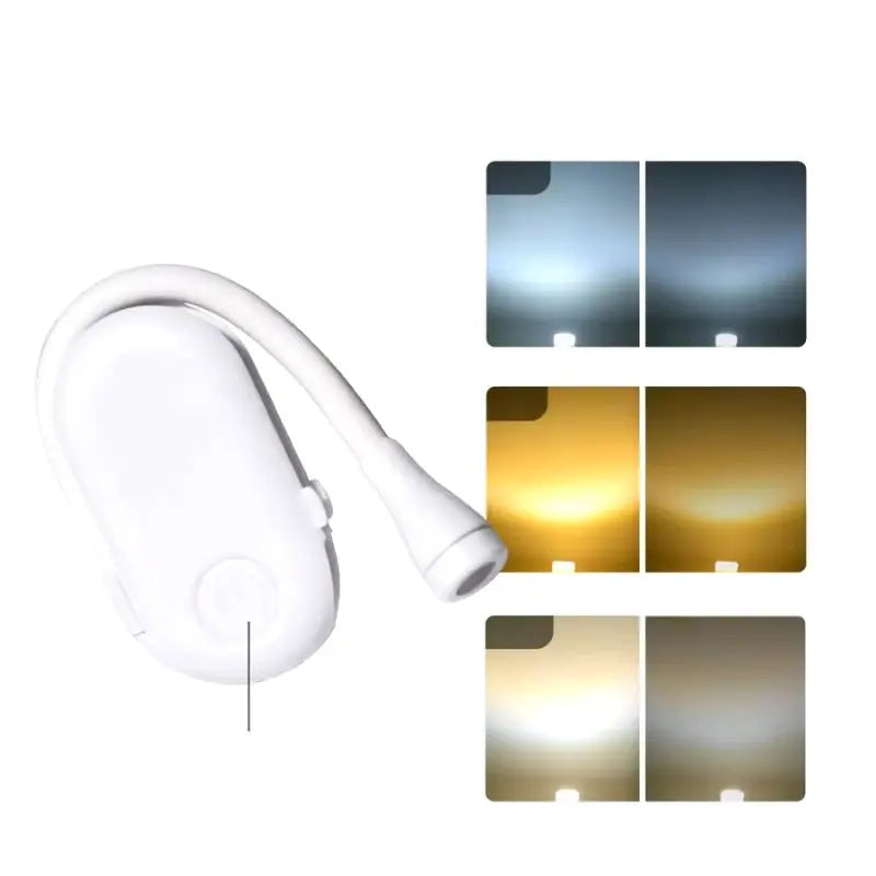 Rechargeable book clip reading light