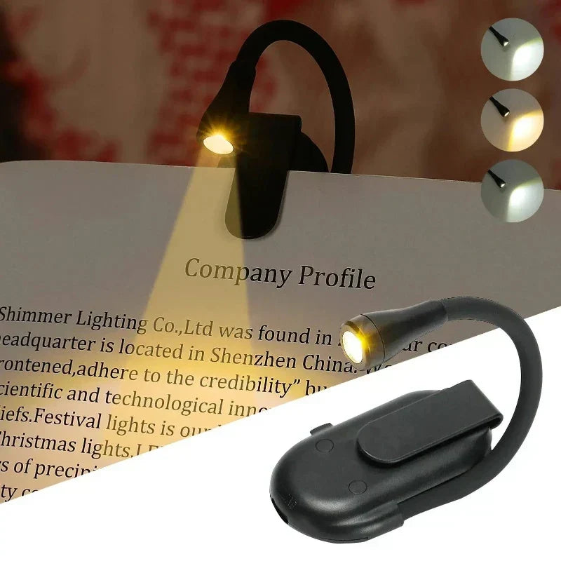 Skanto | Rechargeable Book Clip Reading Light