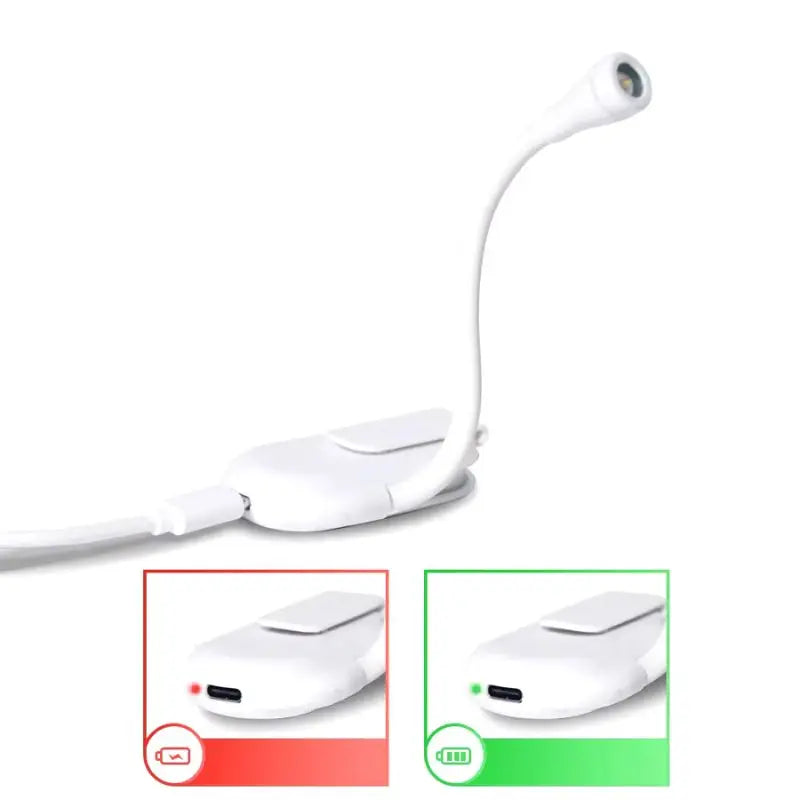 Rechargeable book clip reading light