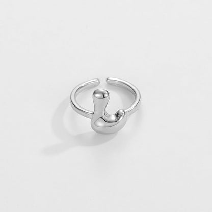 BowLift | Cute Bubble Letter Initial Ring