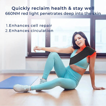 LumiRelief Red Light Therapy Belt | for Pain Relief - Inflammation Reduction - Muscle Recovery - Red Light for Skin Rejuvenation Bowlift