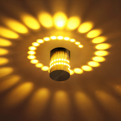 Skanto | LuminBlast Wall Lamp – Colorful Spiral Cylinder Wall Light for Modern Indoor Lighting