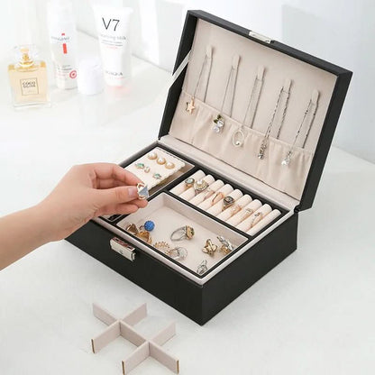 Skanto | Jewelry Box Made of Wood with PU Leather Surface