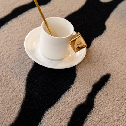Skanto | Zebra-print fluffy plush sofa protector stylish couch cover