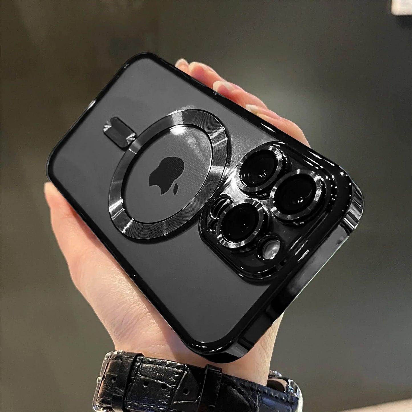 Brehn | Plating Clear Soft Magnetic Case for iPhone