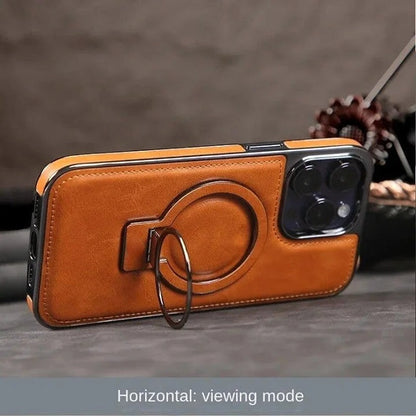 Skanto | Luxurious Leather Invisible Stand iPhone Case