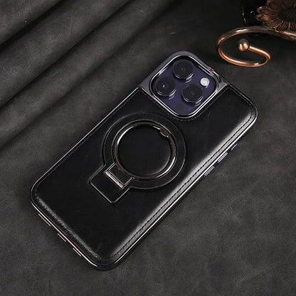 Skanto | Luxurious Leather Invisible Stand iPhone Case