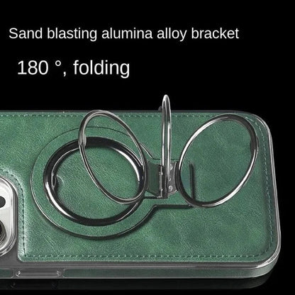 Skanto | Luxurious Leather Invisible Stand iPhone Case