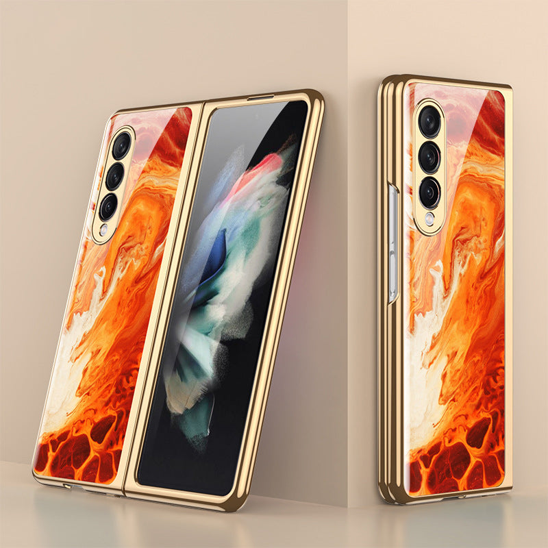 BowLift | Luxurious Coating Tempered Glass Case for Samsung Galaxy Z Fold 3 5G