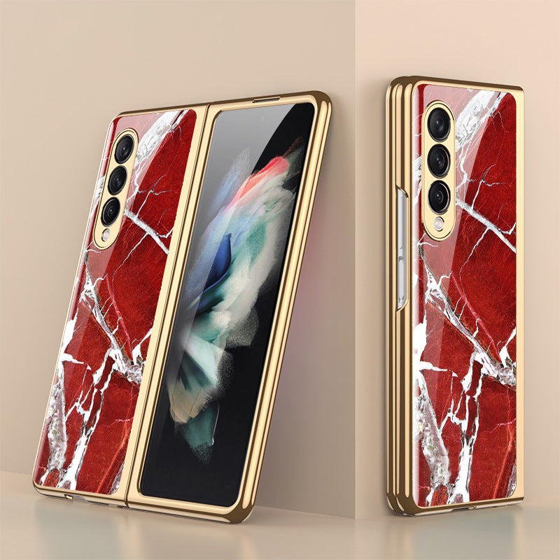BowLift | Luxurious Coating Tempered Glass Case for Samsung Galaxy Z Fold 3 5G