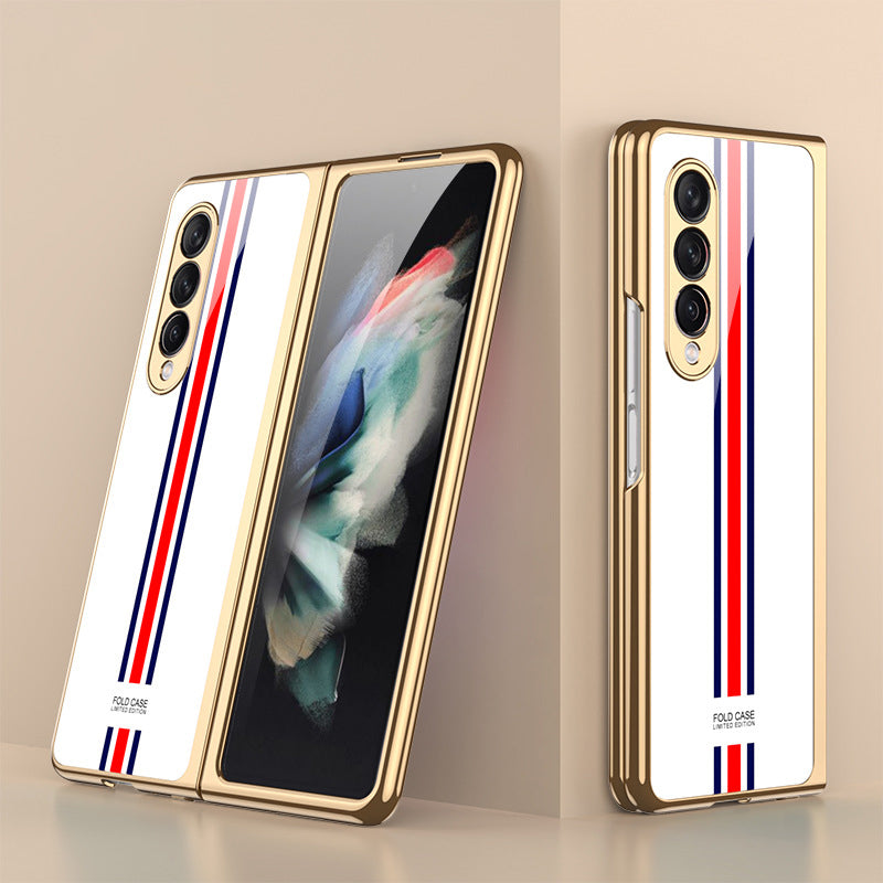 Luxurious protective case made of tempered glass with high-quality coating for Samsung Galaxy Z Fold 3 5G