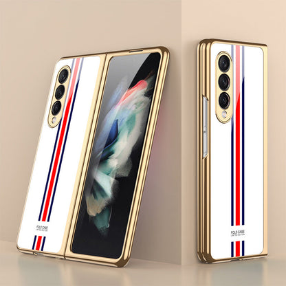 Luxurious protective case made of tempered glass with high-quality coating for Samsung Galaxy Z Fold 3 5G