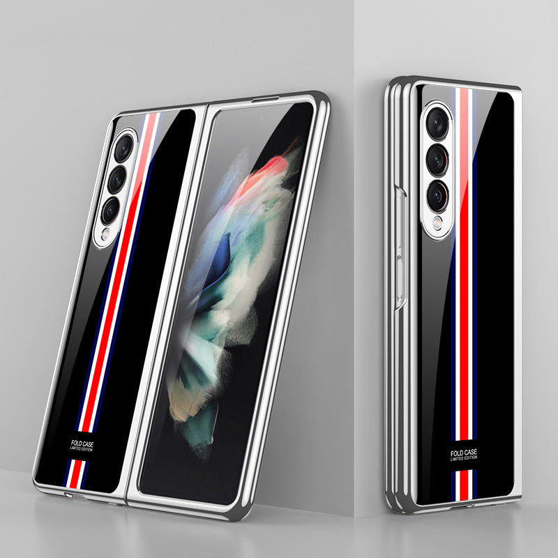 Luxurious protective case made of tempered glass with high-quality coating for Samsung Galaxy Z Fold 3 5G