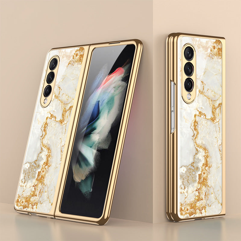 BowLift | Luxurious Coating Tempered Glass Case for Samsung Galaxy Z Fold 3 5G