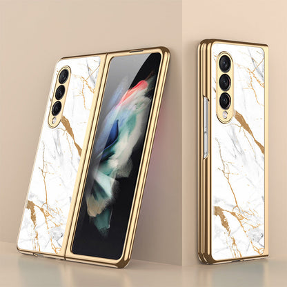 Luxurious protective case made of tempered glass with high-quality coating for Samsung Galaxy Z Fold 3 5G