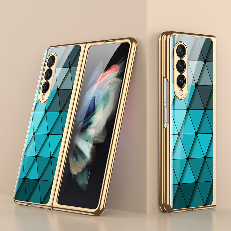 BowLift | Luxurious Coating Tempered Glass Case for Samsung Galaxy Z Fold 3 5G