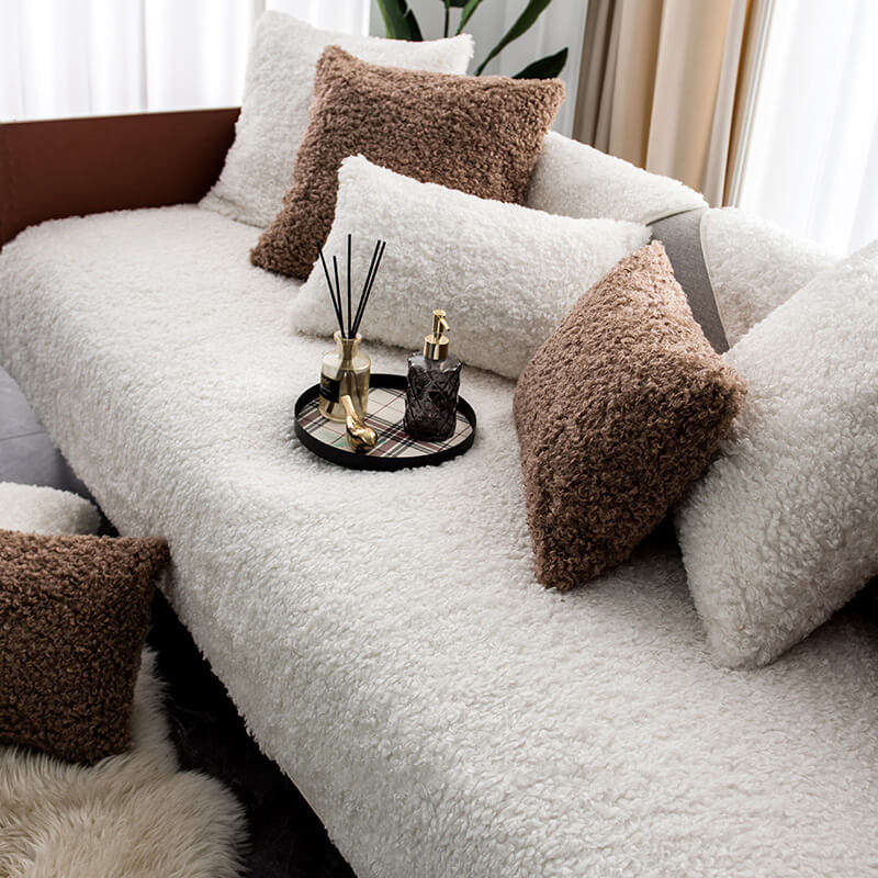 Skanto | Warm Fleece Furniture Protector Mat Anti-Slip Sofa Cover