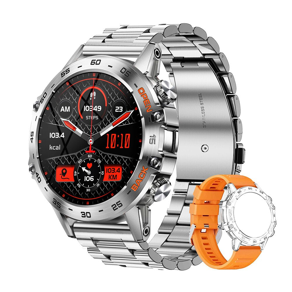 Luxury 1.39" Bluetooth Call Smartwatch Men Sports Fitness Watches | IP68 Waterproof Smartwatch for Xiaomi Android iOS K52 - Smartwatch, Sport, Fitness, Waterproof