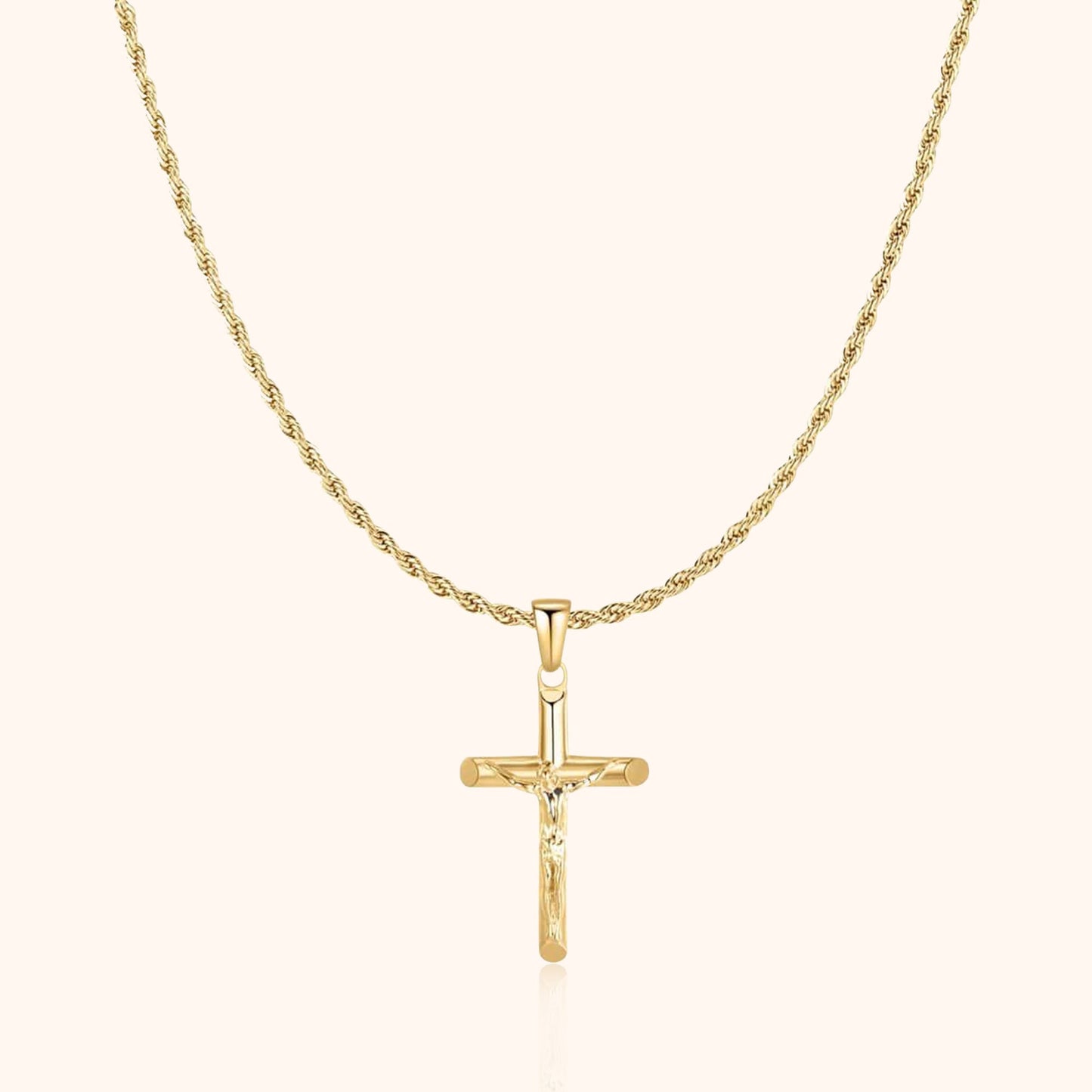 Skanto | Men's Necklace With Cross - Salvator