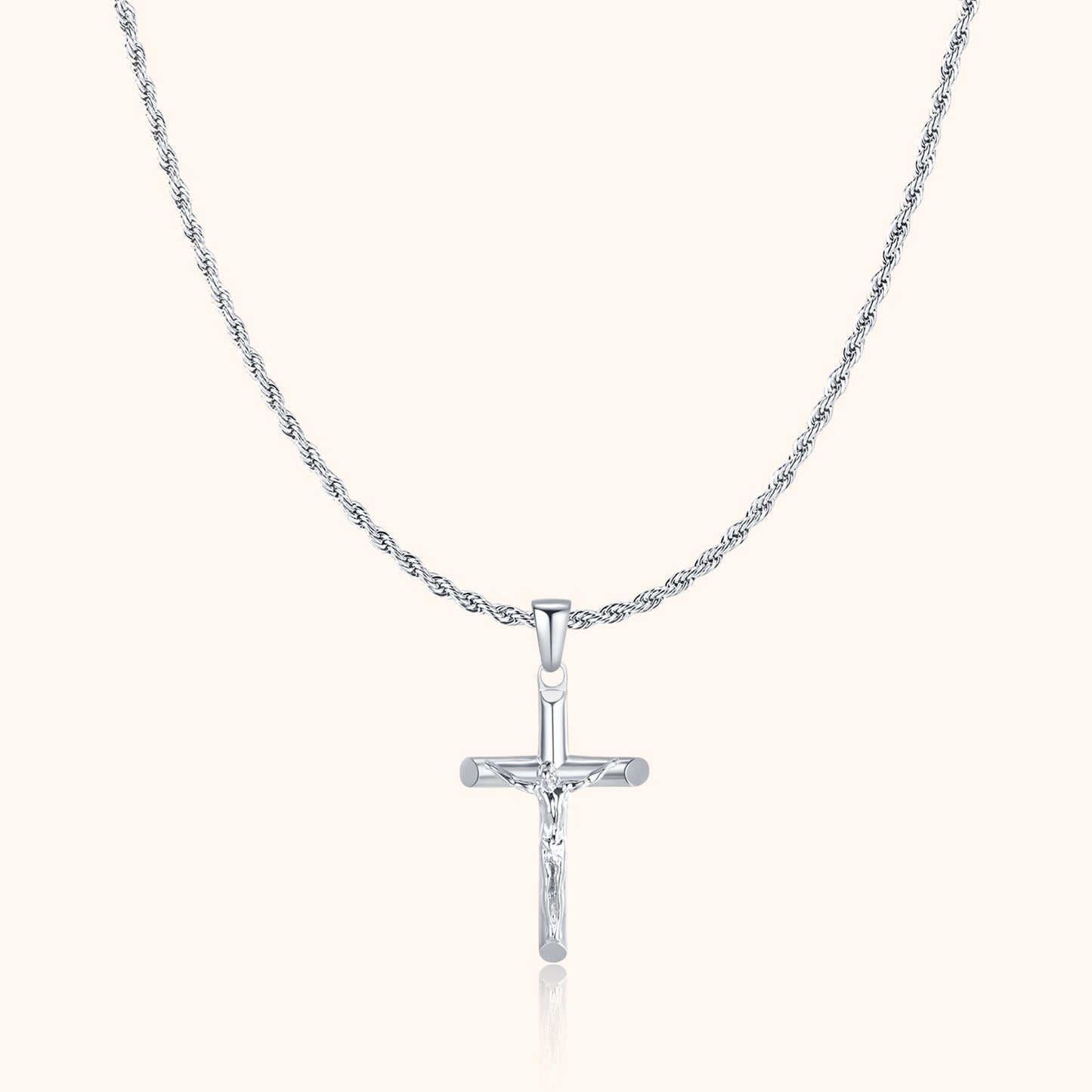 Skanto | Men's Necklace With Cross - Salvator