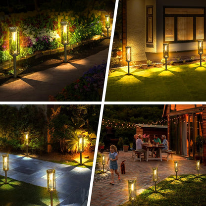 Solar garden lamp with warm LED light – Weatherproof aluminum design | Karnz
