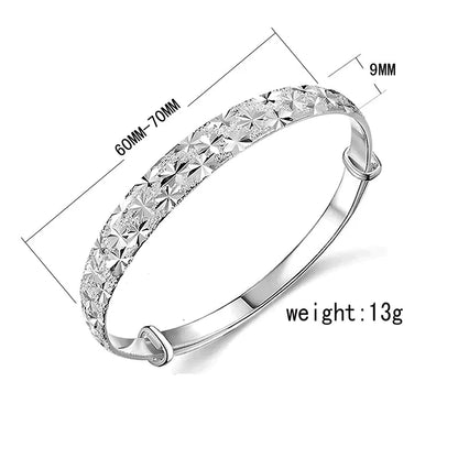 Enchanting Star-Shaped Silver Bracelet for a Radiant Look Bowlift