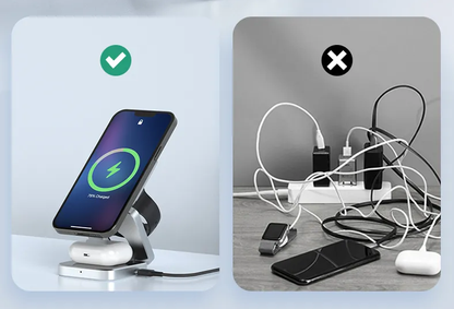 PowerFlex 3-in-1 Charging Station - Magnetic & Foldable Charging Bowlift