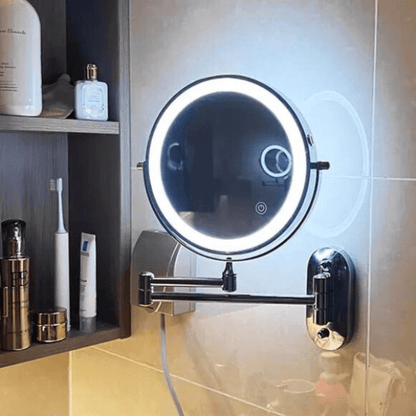 Skanto | LED Magnifying Mirror with Adjustable Light and Rechargeable Battery