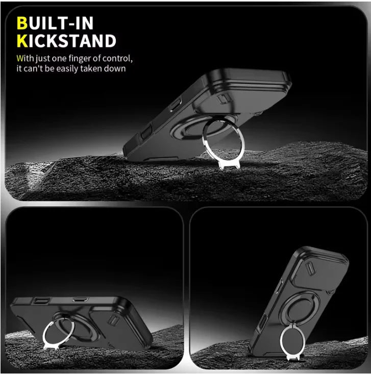 BowLift | Robust magnetic armor case with stand for iPhone 17 series