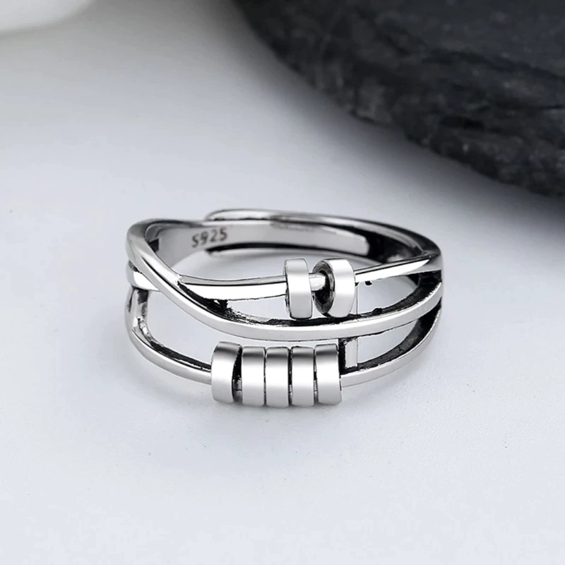 Skanto | Stainless Steel Tranquility Ring Delicate Calm Anytime