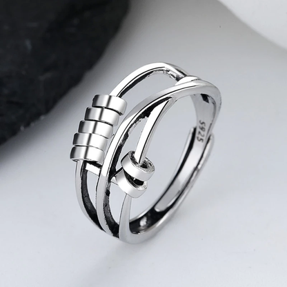 Skanto | Stainless Steel Tranquility Ring Delicate Calm Anytime