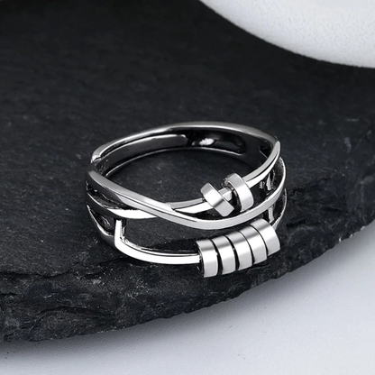 Skanto | Stainless Steel Tranquility Ring Delicate Calm Anytime