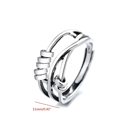 Skanto | Stainless Steel Tranquility Ring Delicate Calm Anytime
