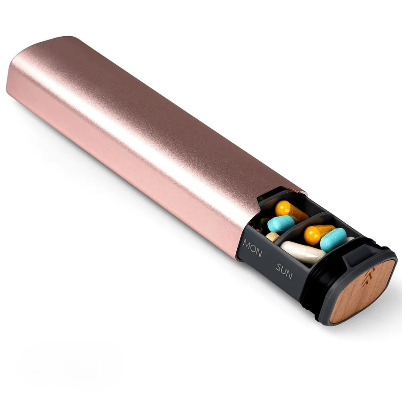 BowLift | Spill-proof 7-day pill box with snap closure