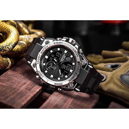 BowLift | TitanGuard Military Men's Watch – Rugged Multifunctional Analog & Digital Timepiece