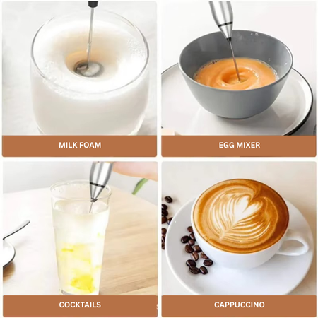 BowLift | Portable USB Electric Milk Frother Handheld Coffee Whisk and Mini Food Blender