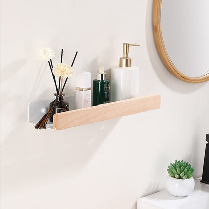 Skanto | Woodify Wall Shelf - Stylish Shower Shelf Without Drilling