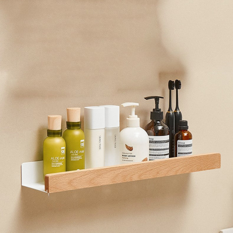 Skanto | Woodify Wall Shelf - Stylish Shower Shelf Without Drilling