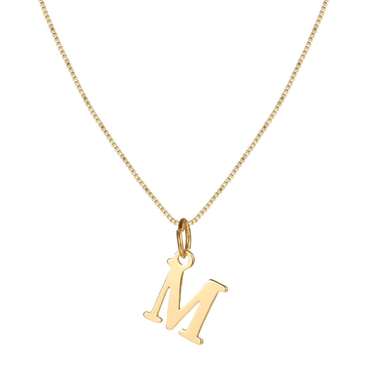 Skanto | 14k Minimal Serif Initial Necklace