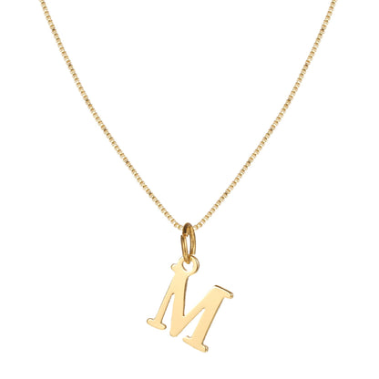 Skanto | 14k Minimal Serif Initial Necklace