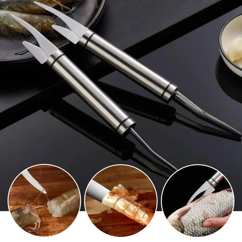 BowLift | Stainless Steel Shrimp Peeler – Effortless & Clean Peeling