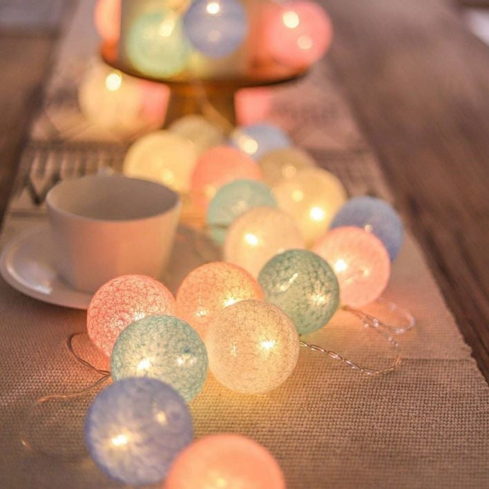 Skanto | Ballton - Cotton Ball Garland | Various Color Combinations