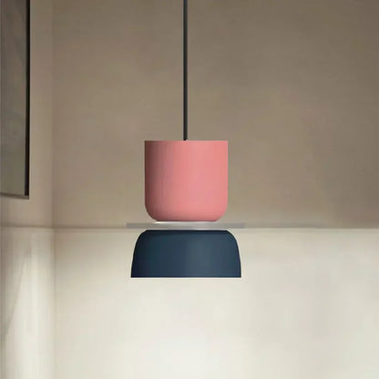 BowLift | Nordic Color Block Pendant Light Fixture - Modern Hanging Lamp for Kitchen & Dining Room
