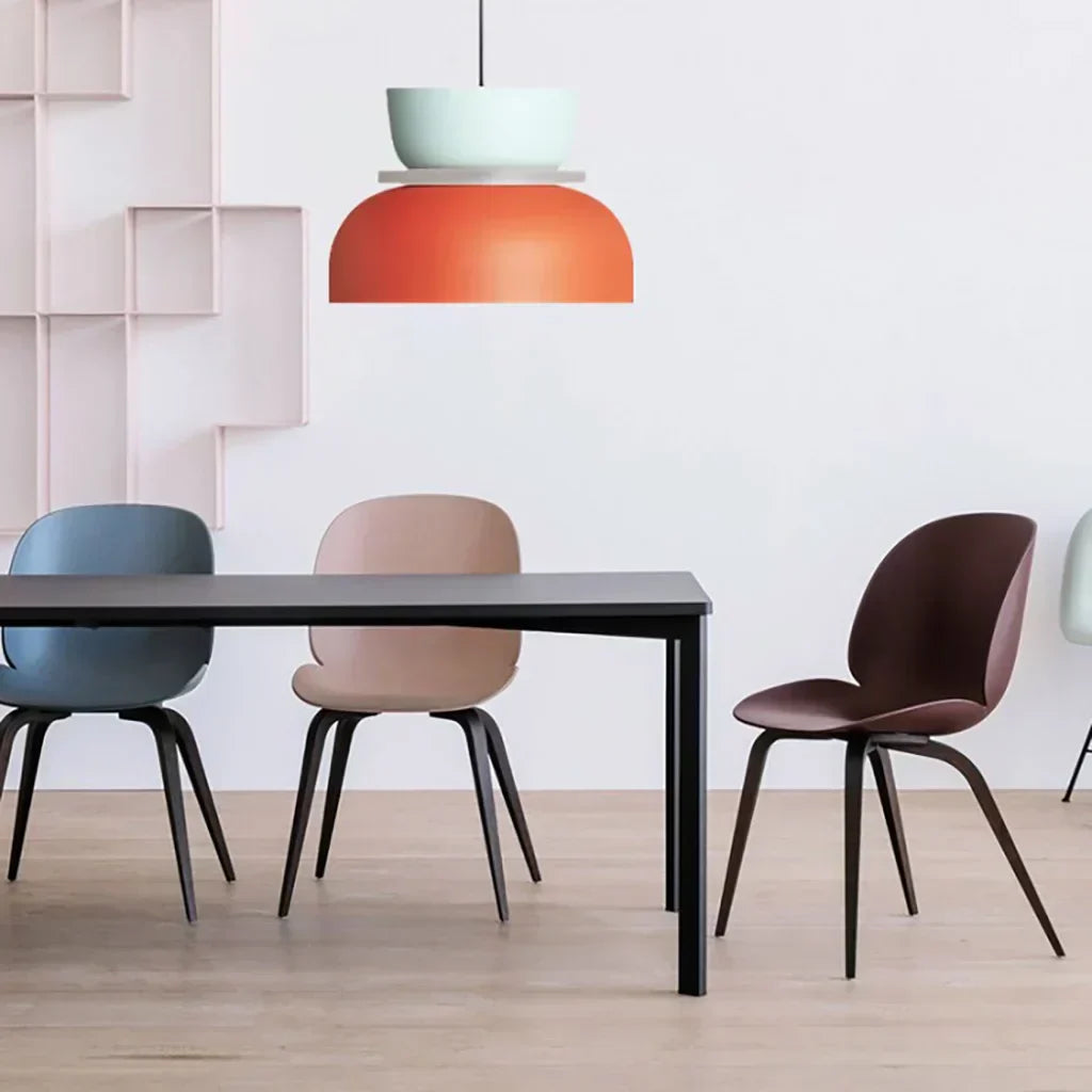 BowLift | Nordic Color Block Pendant Light Fixture - Modern Hanging Lamp for Kitchen & Dining Room
