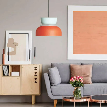 BowLift | Nordic Color Block Pendant Light Fixture - Modern Hanging Lamp for Kitchen & Dining Room