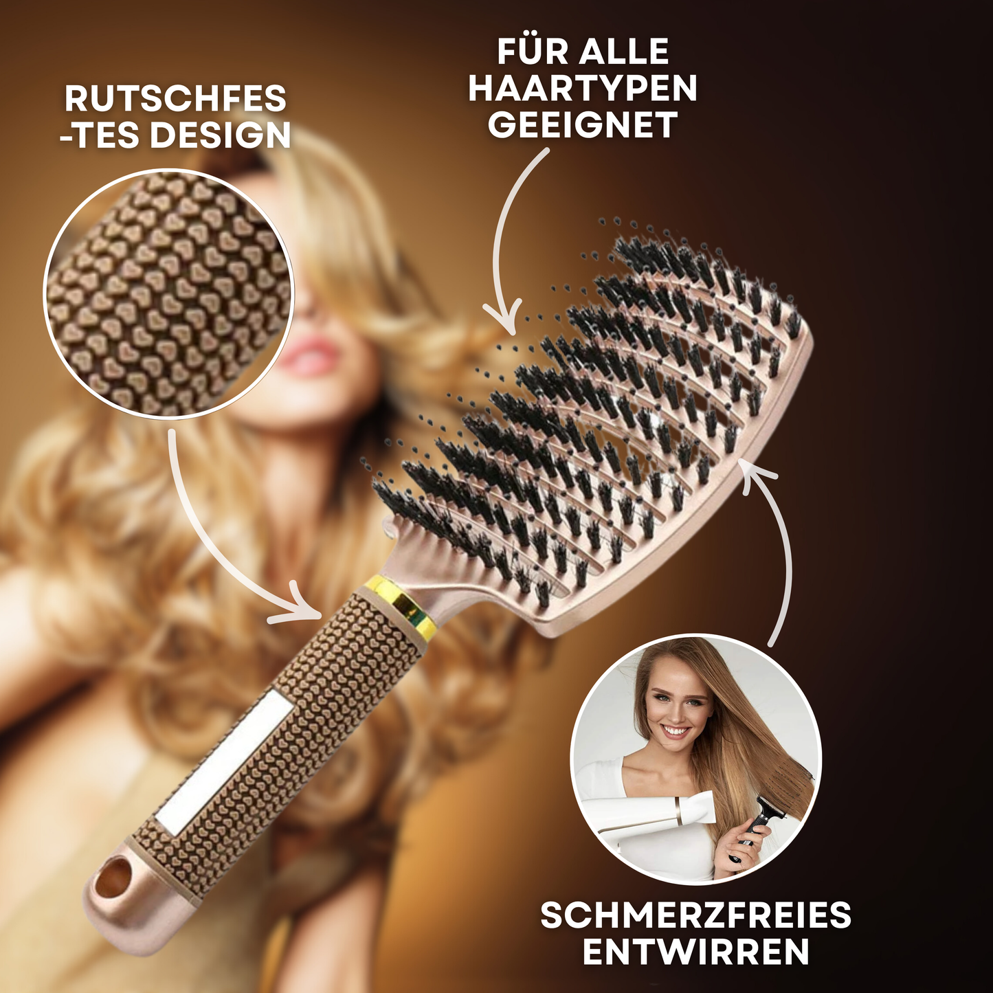 BowLift | Magical Detangler Brush – Magical Hair Brush for Pain-Free Detangling & Shiny Hair