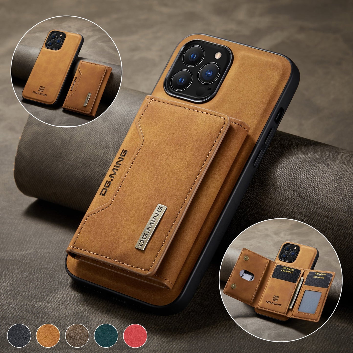 Skanto | 2-in-1 Detachable Leather Wallet Case for iPhone