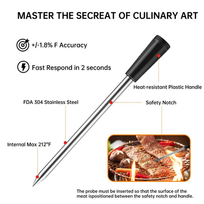 Skanto Skanto | MeatIQ Digital Meat Thermometer with Wireless Probe – Perfect for Precise Cooking Temperatures Every Time