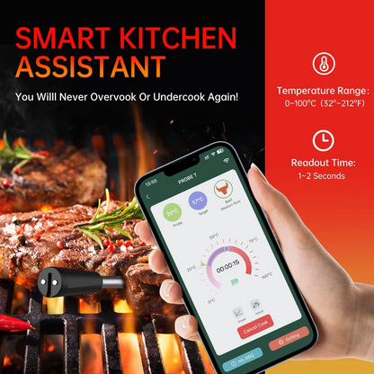 Skanto Skanto | MeatIQ Digital Meat Thermometer with Wireless Probe – Perfect for Precise Cooking Temperatures Every Time